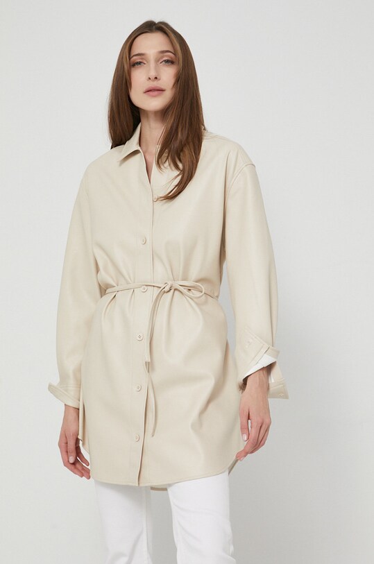 Сорочка Samsoe Samsoe casual бежевий F21400108