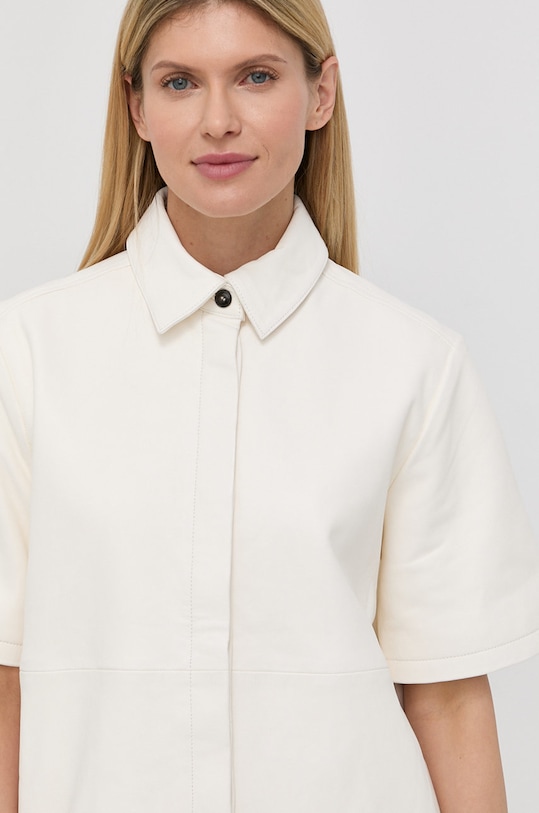 Herskind koszula skórzana 4378855 biały