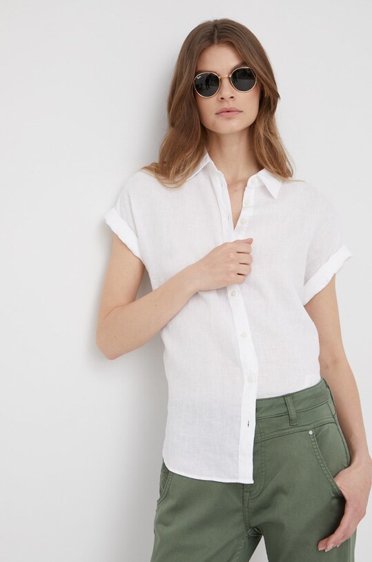 Сорочка з льону Lauren Ralph Lauren casual білий 200699152001