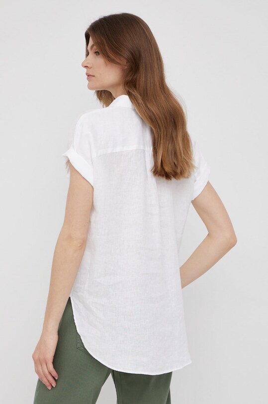Сорочка з льону Lauren Ralph Lauren білий 200699152001