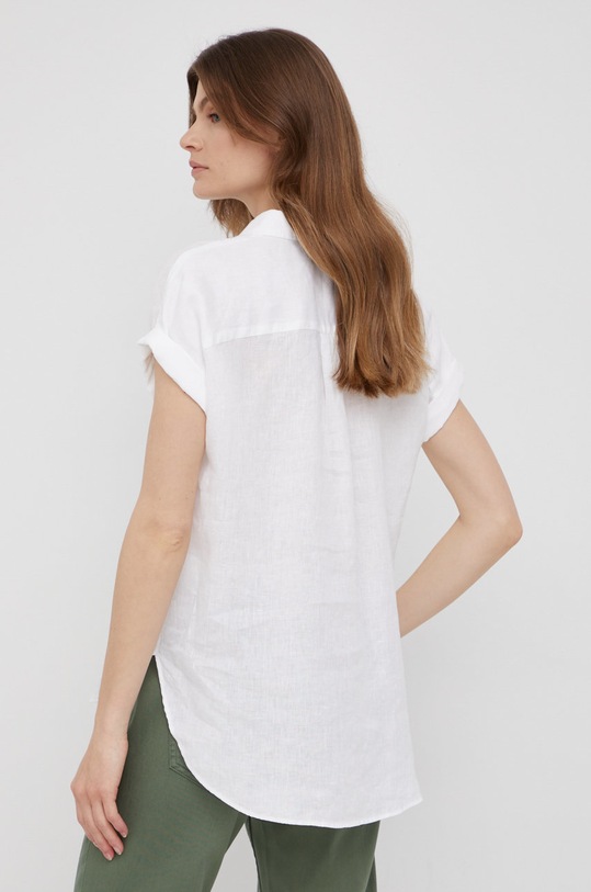 Ľanová košeľa Lauren Ralph Lauren biela 200699152001