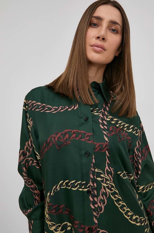 Victoria Beckham Koszula z jedwabiem 1122WSH003323A zielony