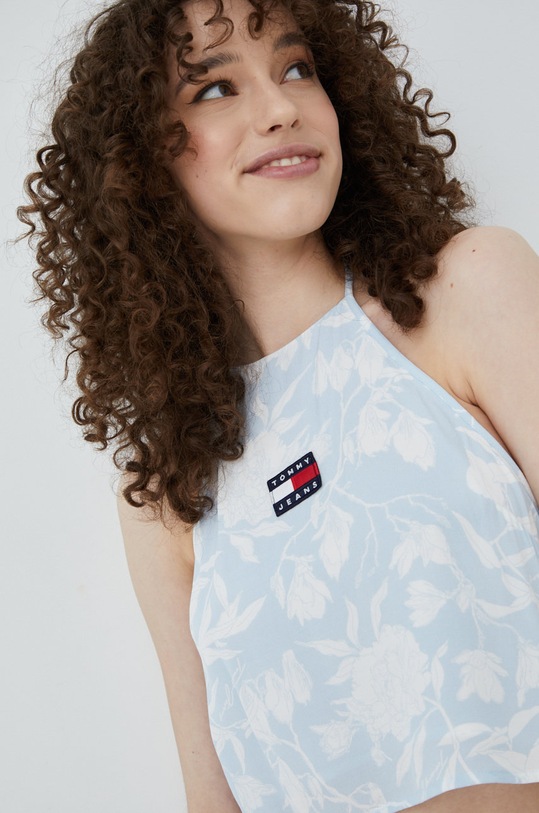 Tommy Jeans top DW0DW14193.PPYY niebieski DW0DW14193.PPYY