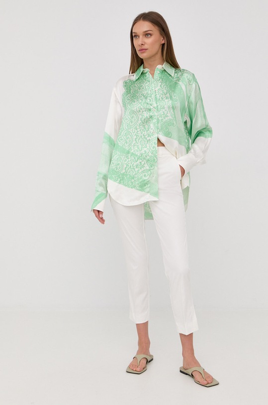 Victoria Beckham koszula 1222WSH003526D zielony SS22