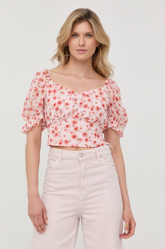 Miss Sixty bluzka jedwabna różowy 6W2XJ1720000