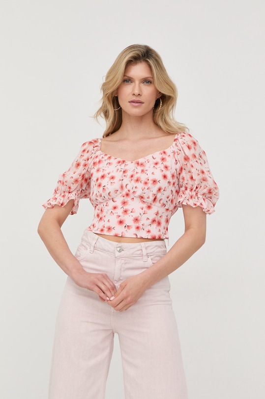 Miss Sixty bluzka jedwabna 6W2XJ1720000 różowy