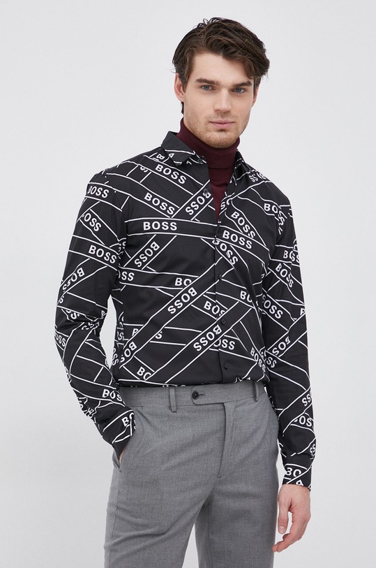 Рубашка Boss узор чёрный 50464071