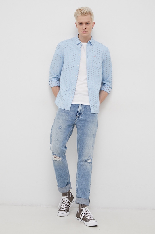 Odjeća Pamučna košulja Tommy Jeans DM0DM12336.PPYY plava