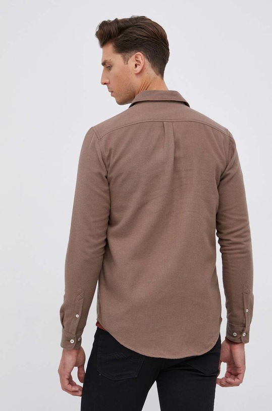 Košile Samsoe Samsoe Liam hnědá M20400058