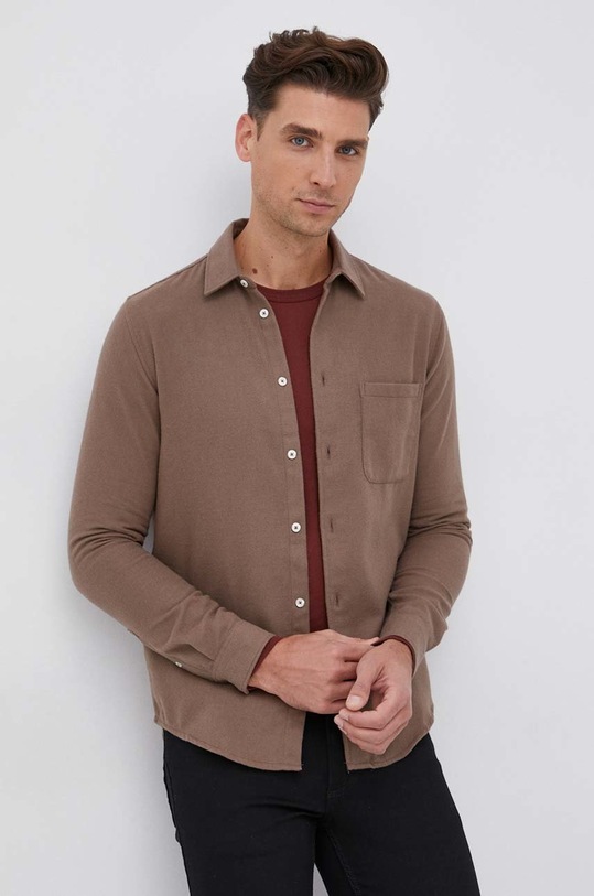 Košile Samsoe Samsoe Liam M20400058 hnědá