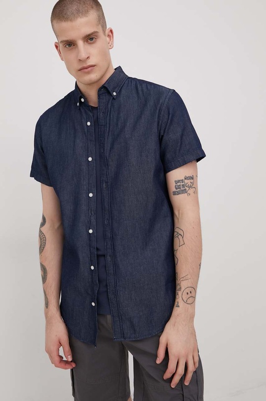 Produkt by Jack & Jones koszula bawełniana granatowy 12206323.DarkBlueDe