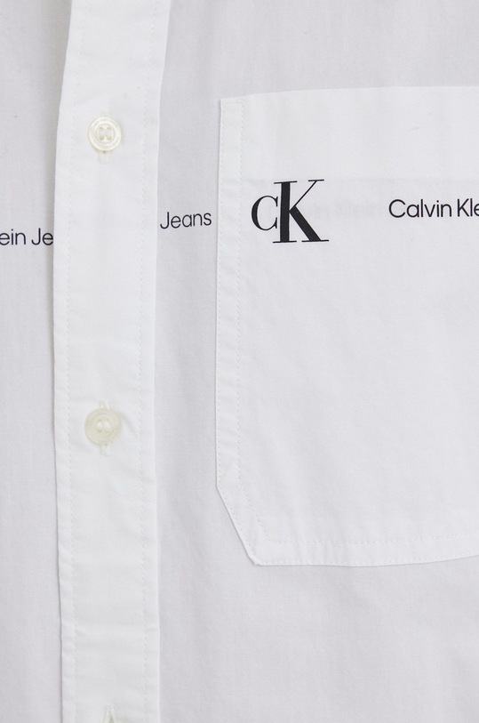 Bavlnená košeľa Calvin Klein Jeans J30J319669.PPYY biela SS22