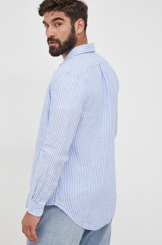 Plátěná košile Polo Ralph Lauren modrá 710873446001
