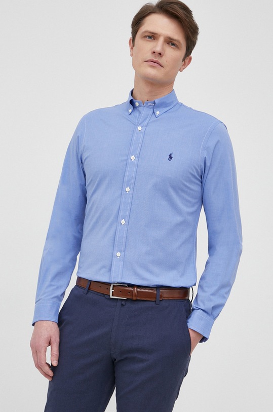 Polo Ralph Lauren koszula 710832480003 z elastanem niebieski 710832480003