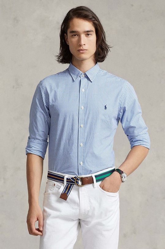 Polo Ralph Lauren koszula 710832480004 z elastanem niebieski 710832480004