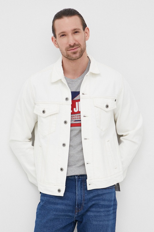 Pepe Jeans geacă din denim Pinner PM402465TB4.000 bej SS22