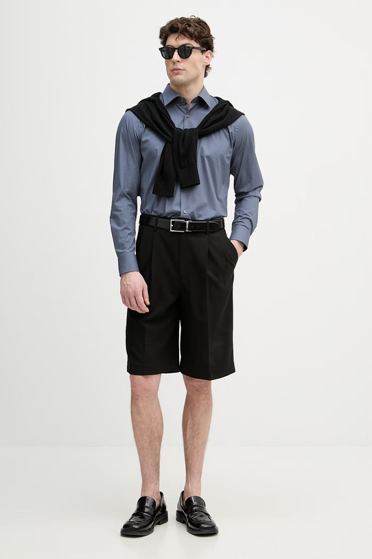 BOSS koszula męska bawełniana z elastanem H-HANK-kent-C1-214 50469345 niebieski AA00