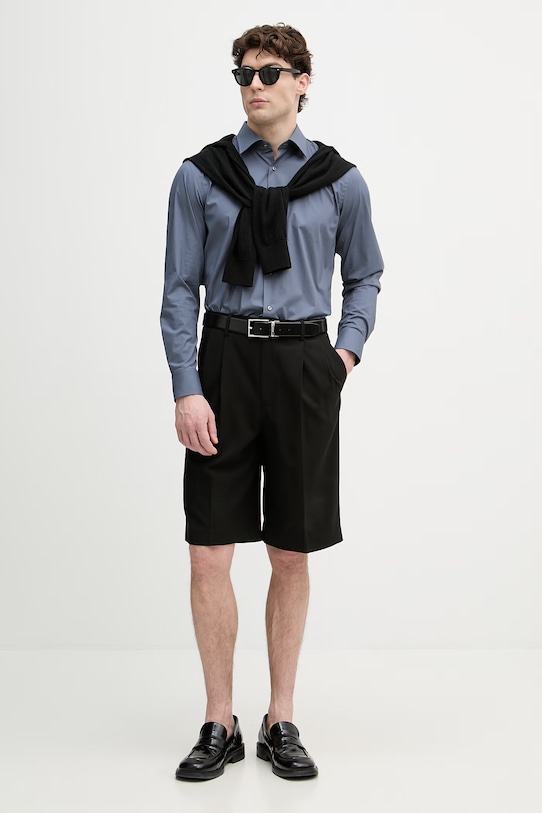 BOSS koszula męska bawełniana z elastanem H-HANK-kent-C1-214 50469345 niebieski AA00