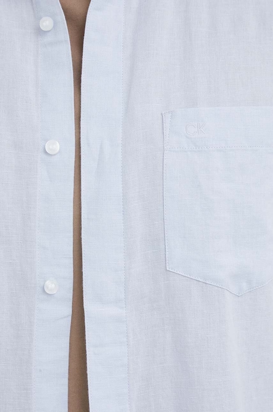 Calvin Klein koszula lniana K10K108664.PPYY niebieski SS24