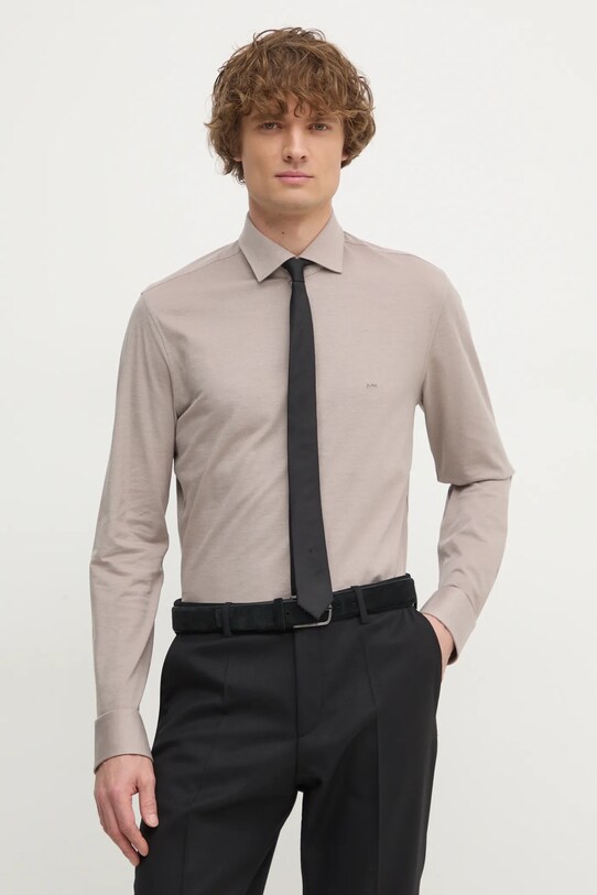 Бавовняна сорочка Michael Kors casual бежевий MD0MD91392