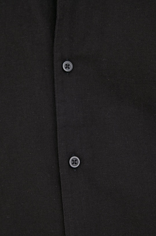 Selected Homme camasa din amestec de in 16079055.Black negru