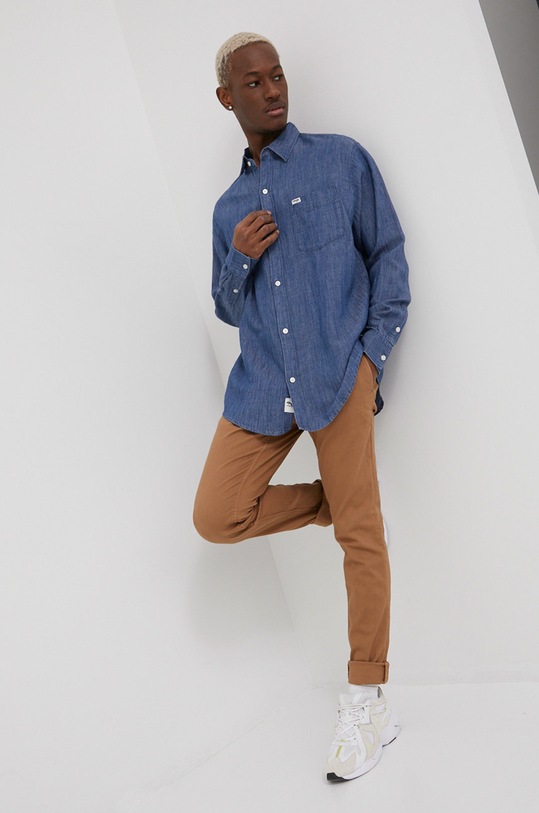 Одяг Сорочка Wrangler W5D6BNX4E темно-синій