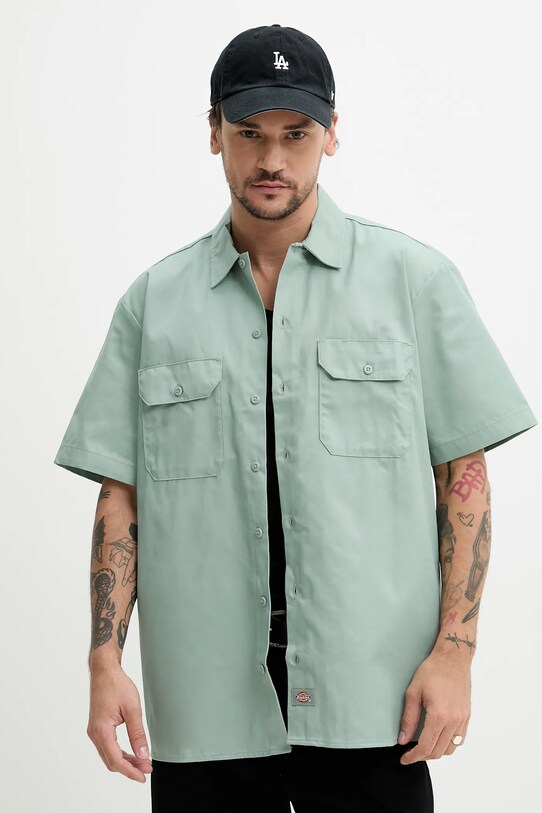 Рубашка Dickies зелёный DK0A4XK7BLK
