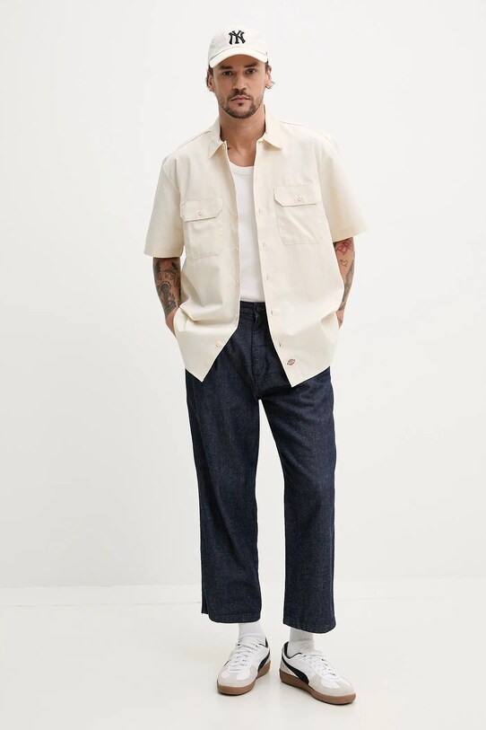 Риза Dickies DK0A4XK7BLK бежов SS25