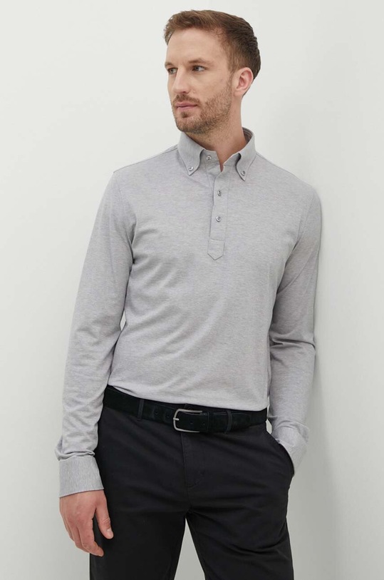 Michael Kors longsleeve bawełniany bawełna szary MK0DS01003