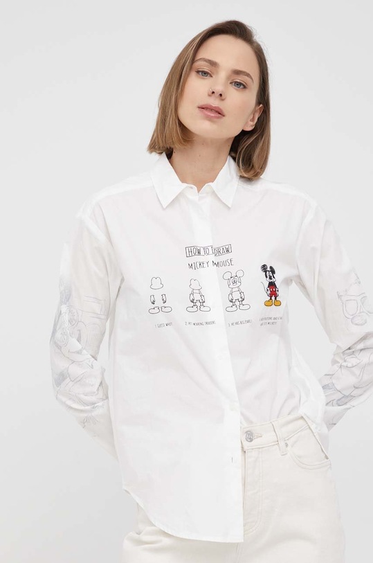 Desigual koszula bawełniana 22SWCW22 22SWCW22 biały