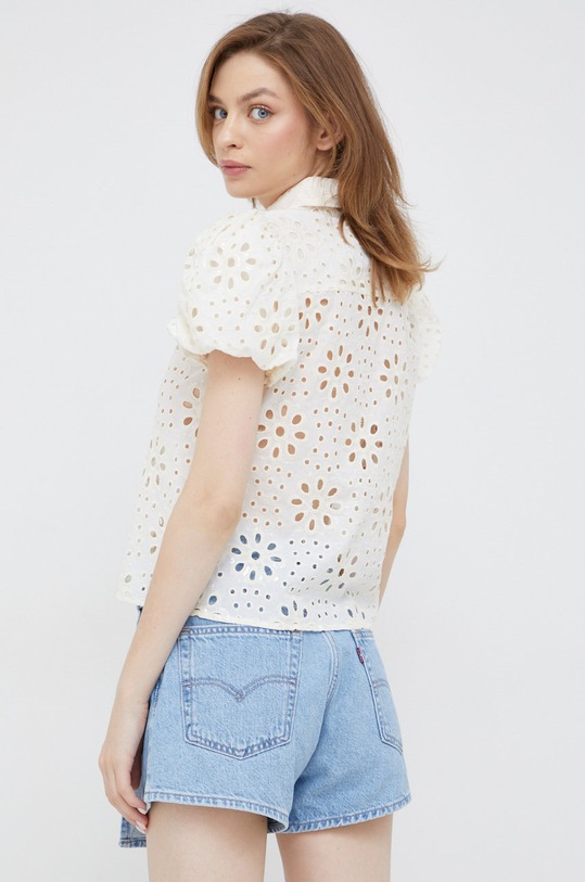 Desigual camicia in cotone beige 22SWCW09