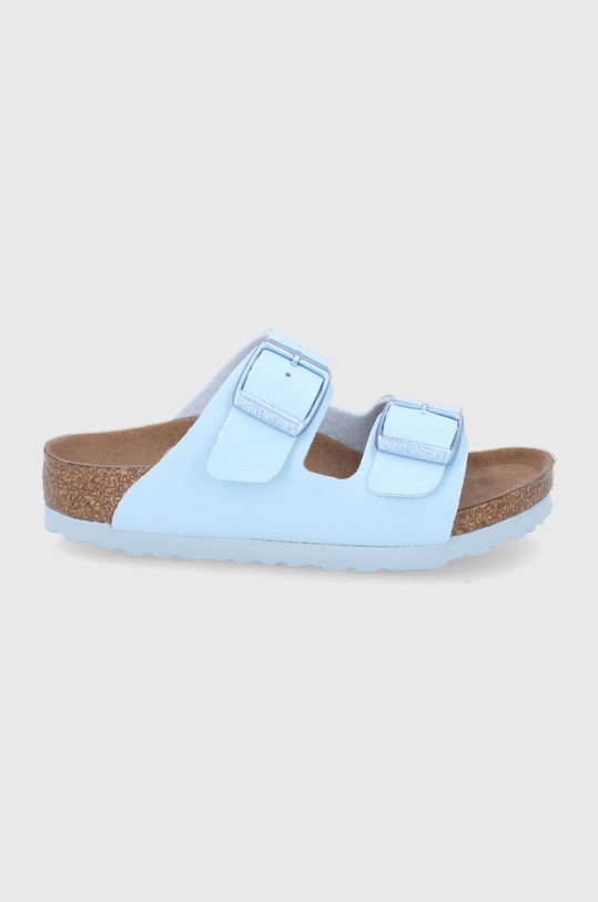 Birkenstock Klapki dziecięce imitacja skóry licowej niebieski 1021720