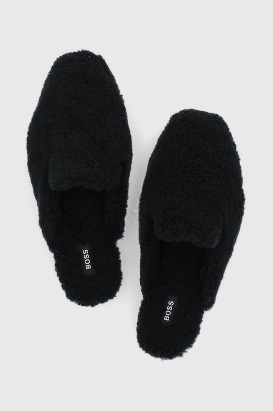 BOSS Kapcie Romie Home S-Fur 50466631.001 czarny 50466631.001
