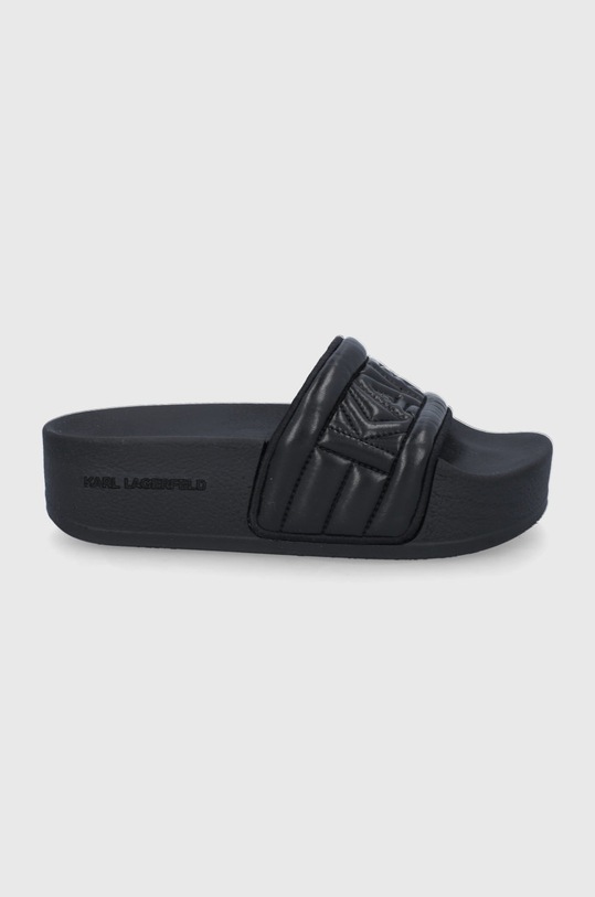 Pantofle Karl Lagerfeld KONDO MAXI imitace kůže černá KL80825.F0X