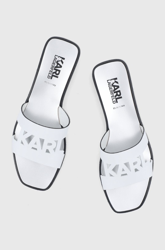 Karl Lagerfeld slapi de piele Skoot Ii alb KL80405.01S