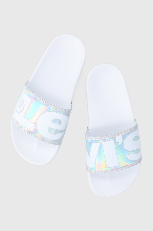 Pantofle Levi's plochý bílá D5264.0009