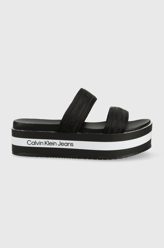 Natikače Calvin Klein Jeans tekstil crna YW0YW00561.BDS