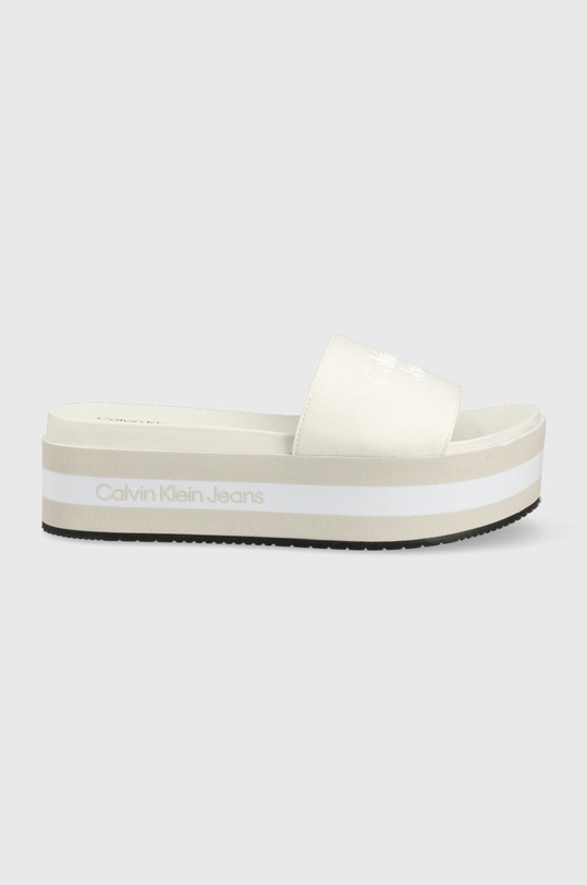 Calvin Klein Jeans klapki YW0YW00563.YAF 5-8 cm beżowy YW0YW00563.YAF