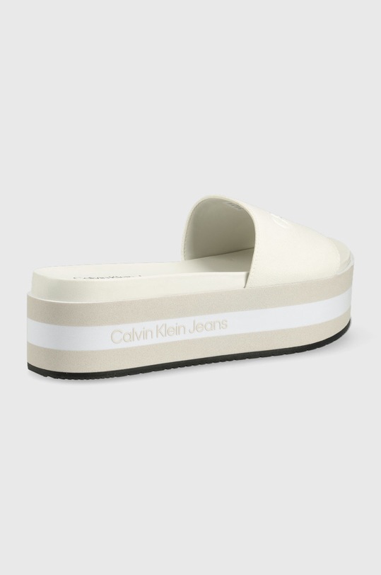 Calvin Klein Jeans klapki YW0YW00563.YAF YW0YW00563.YAF beżowy SS22
