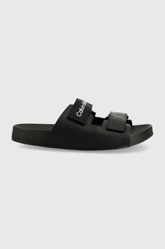 Calvin Klein Jeans bőr papucs nappa bőr fekete YW0YW00597.BDS