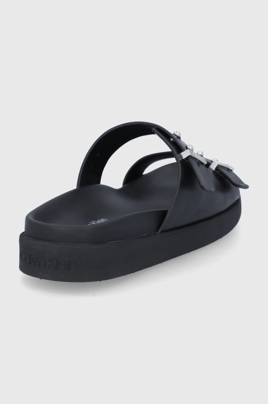 Obuwie Calvin Klein klapki skórzane HW0HW01155.BAX czarny