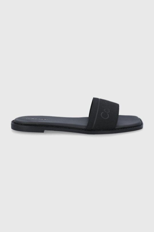Calvin Klein klapki tekstylny czarny HW0HW00817.BAX