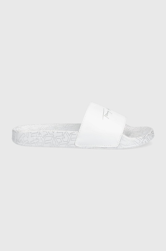 Tommy Hilfiger papuci imitatie de piele alb FW0FW06312.YBR