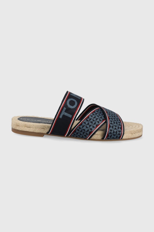 Pantofle Tommy Hilfiger textilní námořnická modř FW0FW06307.DW5