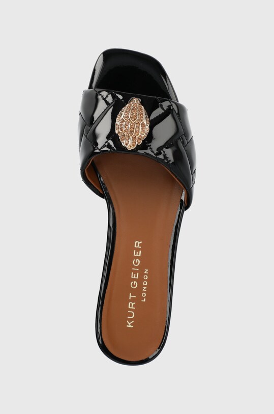 Kožené šľapky Kurt Geiger Kensington Flat čierna 8496100309.BLACK