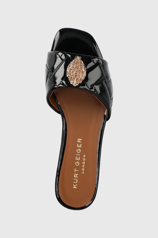 Кожаные шлепанцы Kurt Geiger London Kensington Flat чёрный 8496100309.BLACK