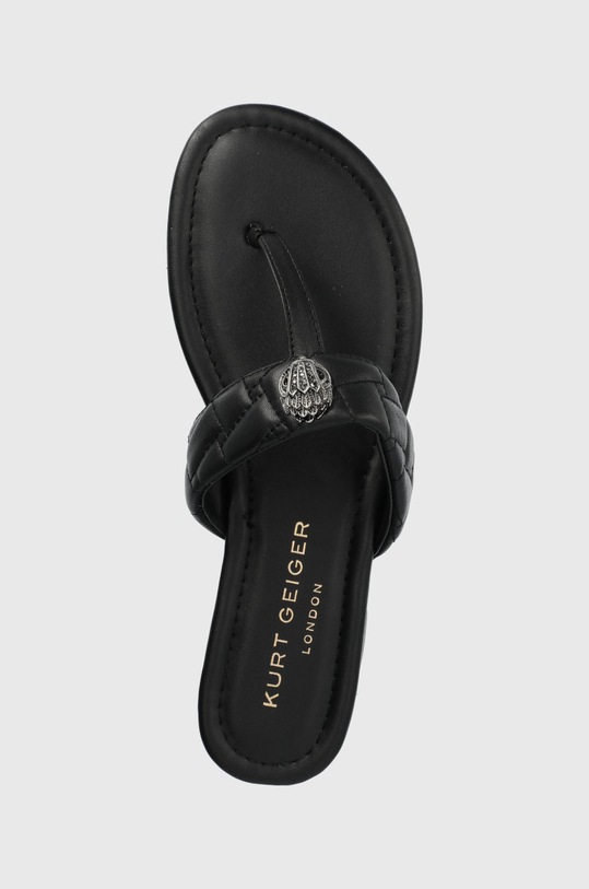 Kurt Geiger London japonki skórzane Kensington T-Bar czarny 8651400109.BLACK