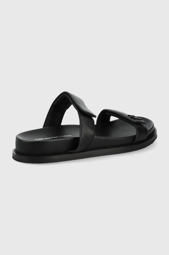 Kožené pantofle Emporio Armani X3P778.XF271.00002 černá SS22