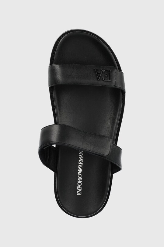 Kožené pantofle Emporio Armani černá X3P778.XF271.00002
