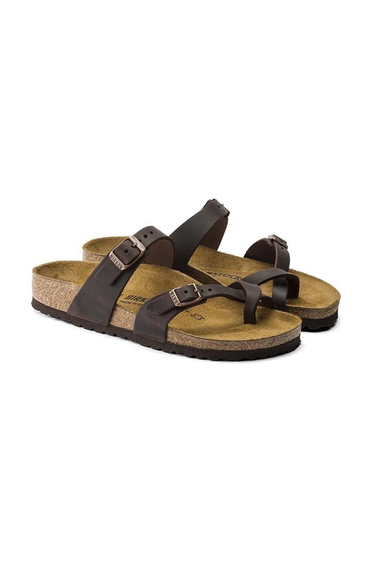 Natikače od nubuk kože Birkenstock Mayari smeđa 171323